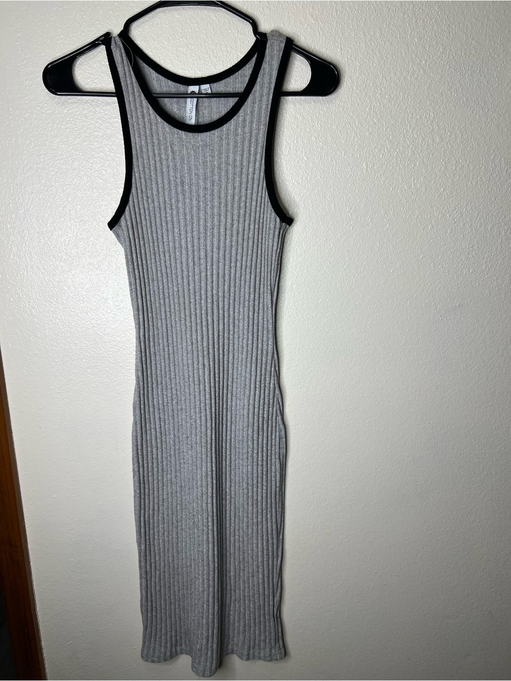 Gray with Black Trim maxi dress